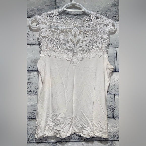 Arianne Lace Reversible Cami White Lace Top XL Y2K - Picture 4 of 5